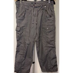 Women's Dalia Collection Taupe Cargo Pants  Size Petite 10 ~Pockets ~100% Cotton